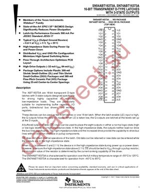 SN74ABT16373ADL datasheet  